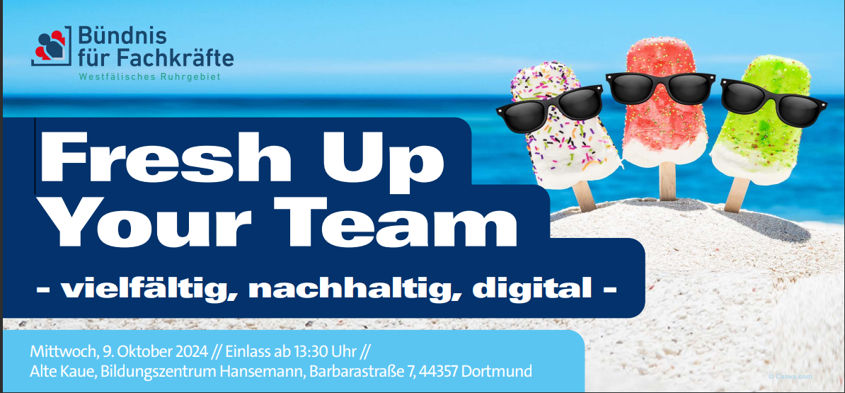 Einladung zum 4 Fachkräftetag des Bündnisses für Fachkräfte unter dem Motto "Fresh up your Team"